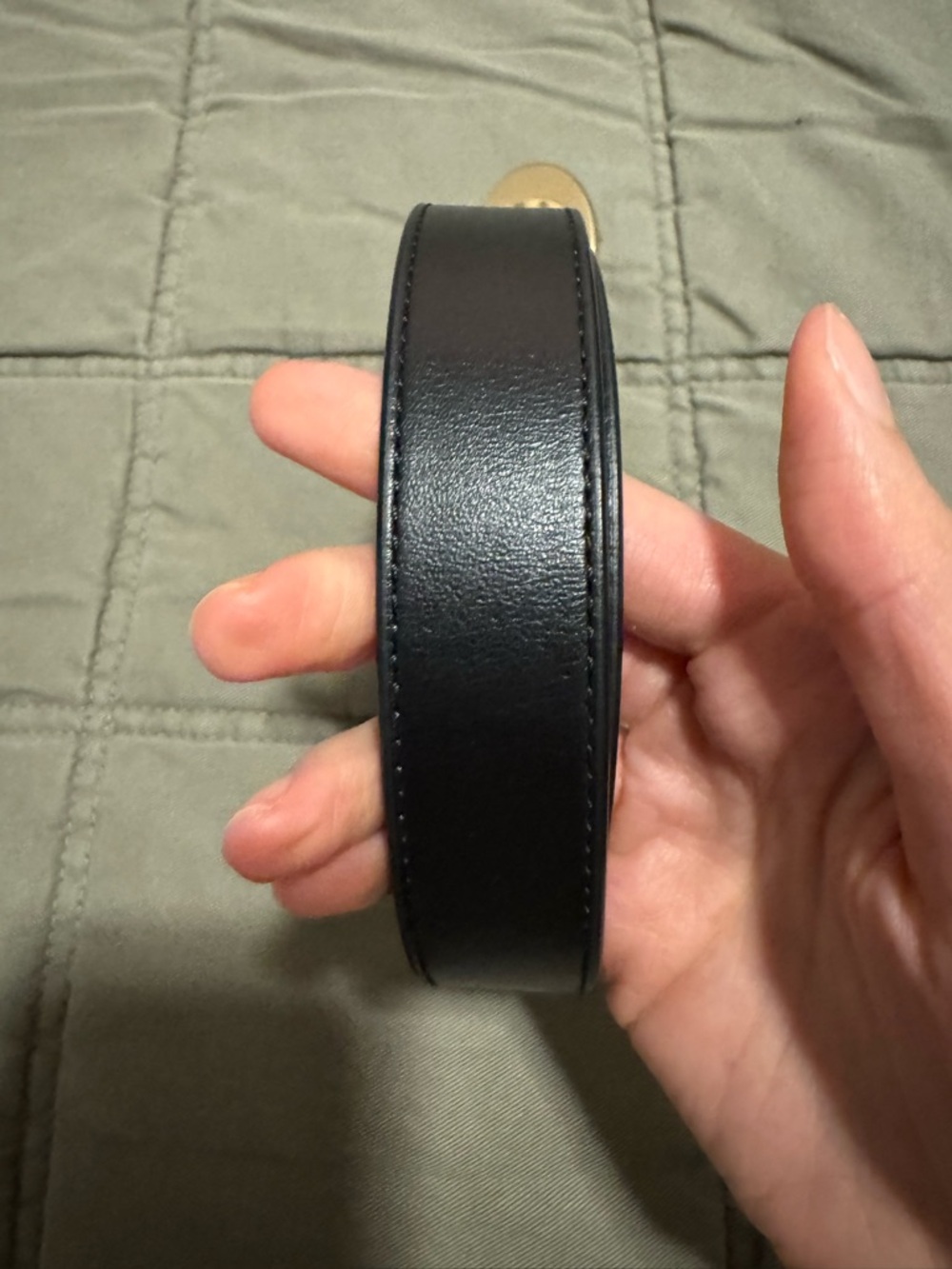 Coach Belt Buckle on Black Strap - Picture 3 of 3